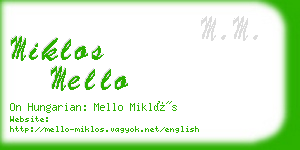 miklos mello business card